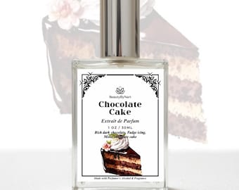 Chocolate Cake Perfume & Whipped Body Butter. Dark Chocolate, Chocolate Cake, Fudge Icing Foodie Gourmand Bakery Fragrance Extrait de Parfum