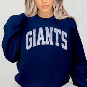 Distressed Giants Sweatshirt: Unisex Football Crewneck