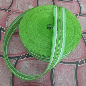 2 Inch Bright Green Nylon Webbing Roll 150 Feet Heavy-Duty Striped Strap Bags DIY Crafts & Outdoor Gear Durable Webbing Tape by HKindustries