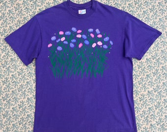 90s Purple Floral Graphic Tee