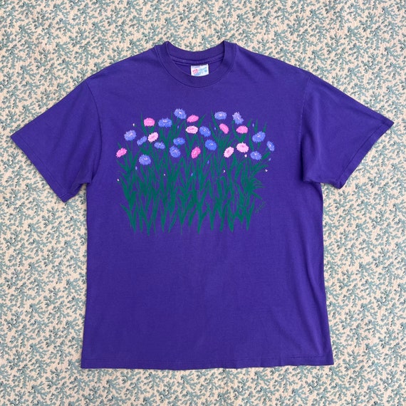 90s Purple Floral Graphic Tee