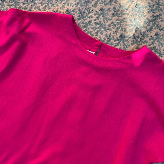 Vintage Hot Pink Raw Silk Blouse - image 4