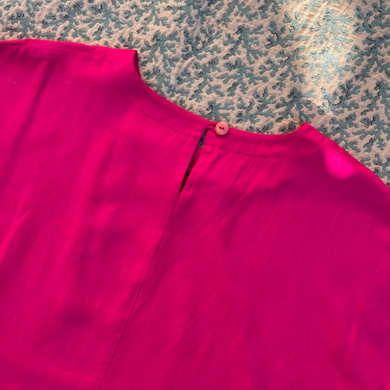 Vintage Hot Pink Raw Silk Blouse - image 5