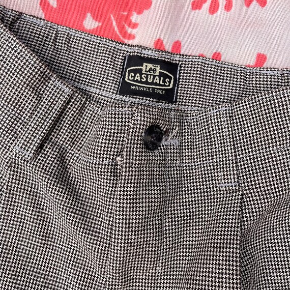 90s Lee Casuals Black & White Houndstooth Bermuda… - image 2