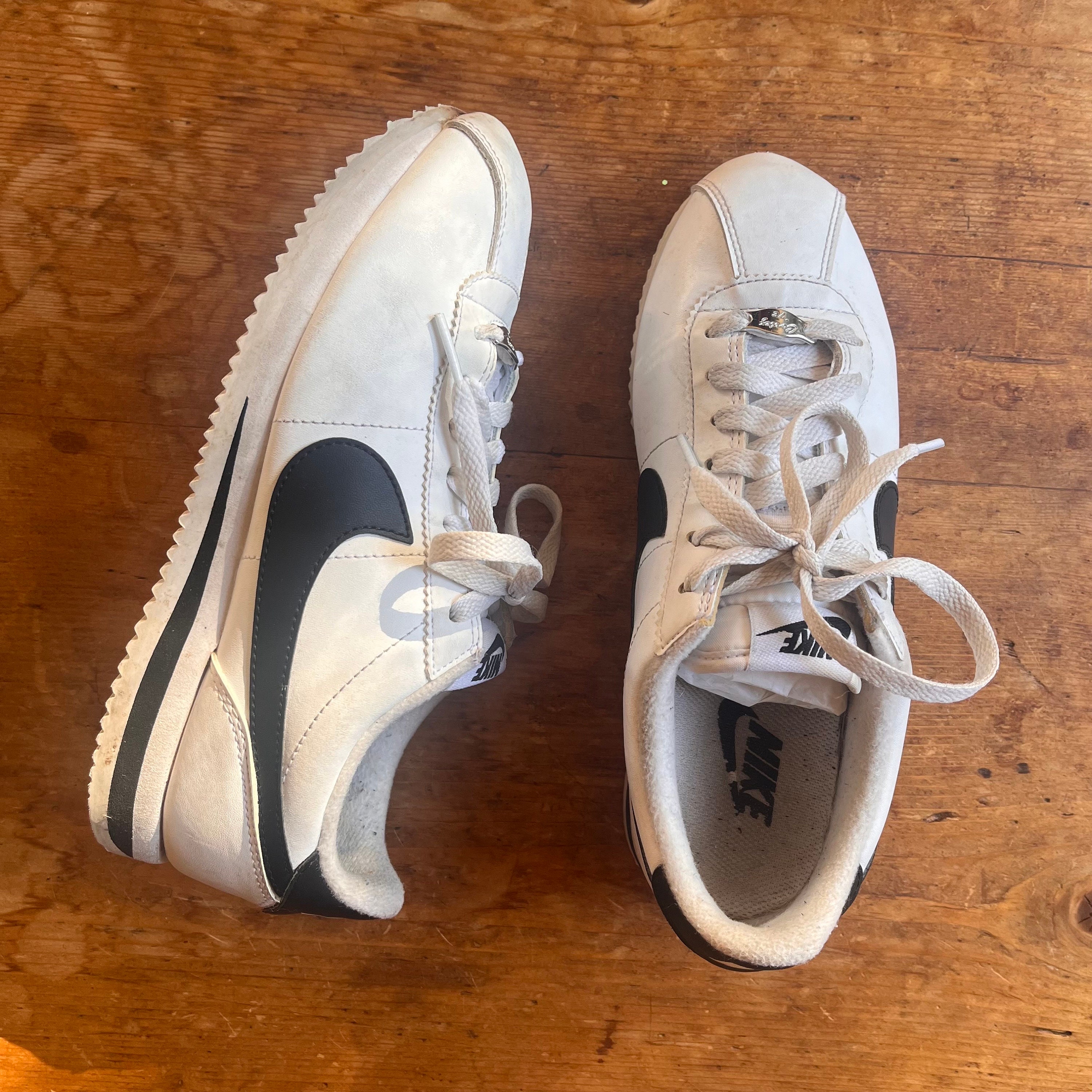 Nike Cortez White / Black Mens Size 7 - Etsy