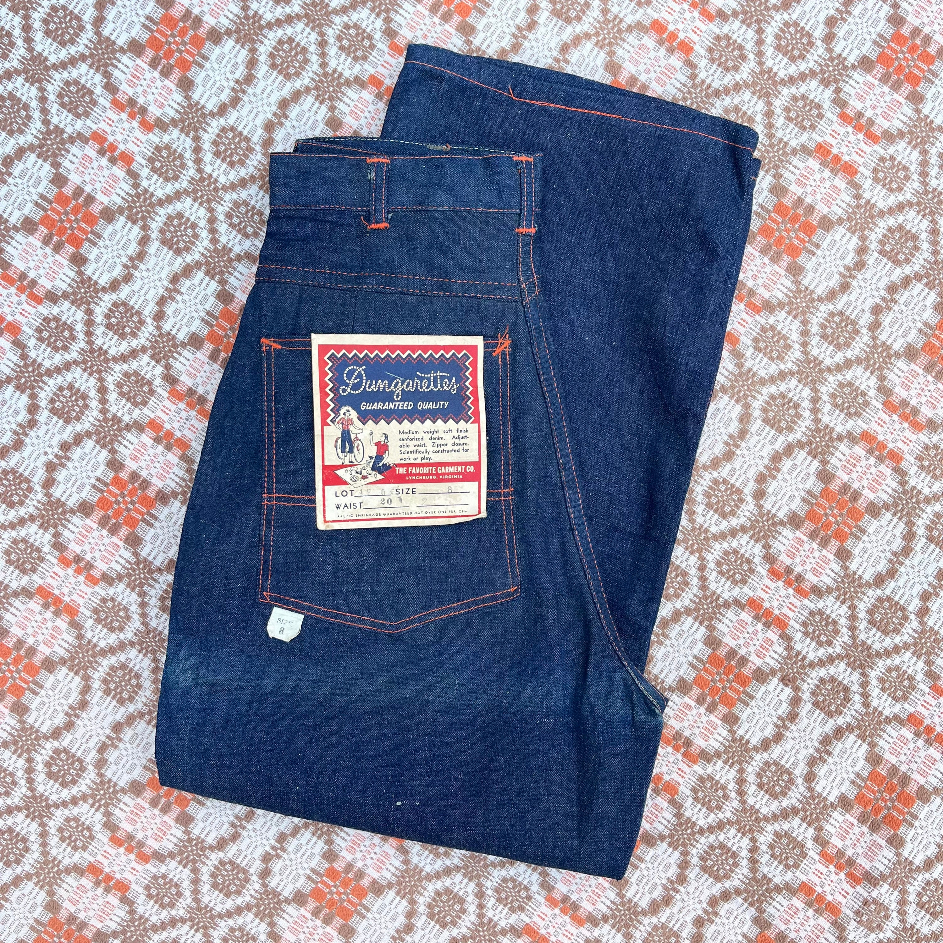 1950s 12.5 oz Selvedge Denim Carpenter Work Pants