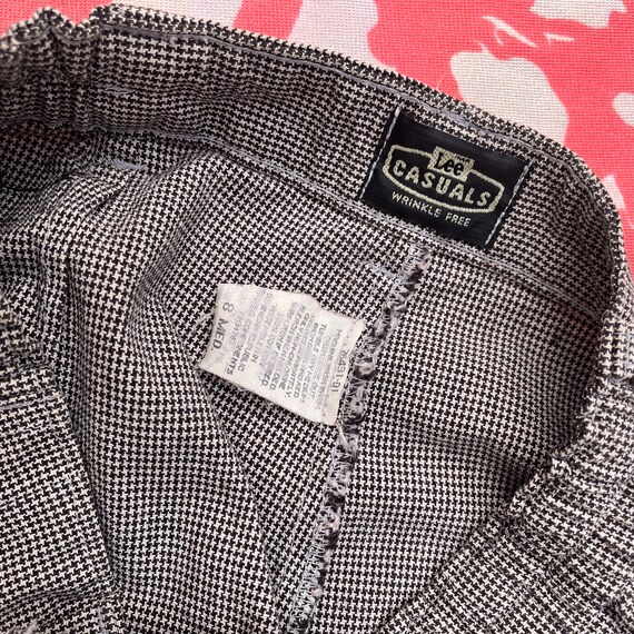 90s Lee Casuals Black & White Houndstooth Bermuda… - image 6