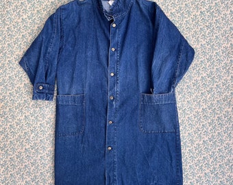 90s Oversize Denim Duster Coat