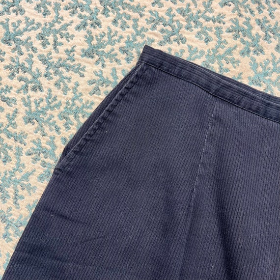 1940s-50s Black Cotton Side-zip Shorts - image 2