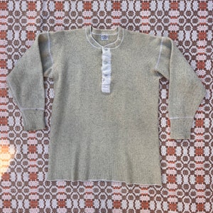1930s Thick Wool Henley Top