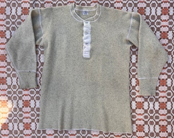 1930s Thick Wool Henley Top