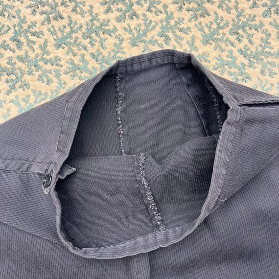 1940s-50s Black Cotton Side-zip Shorts - image 3