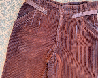 80s/90s Gianfranco Ferre - Chocolate Brown Cinch Waist Cords