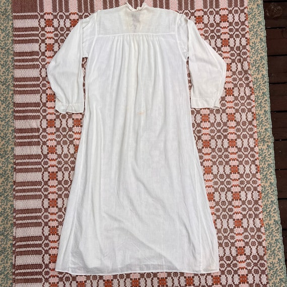 Antique White Cotton Gauzy Nightgown - image 8