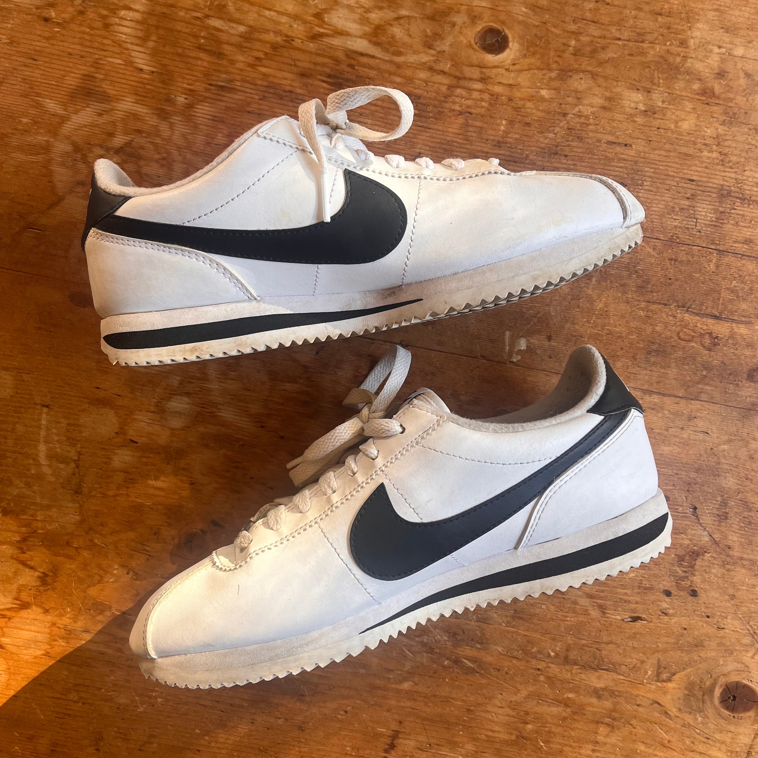 Nike Cortez White Black Mens Size 7 Etsy