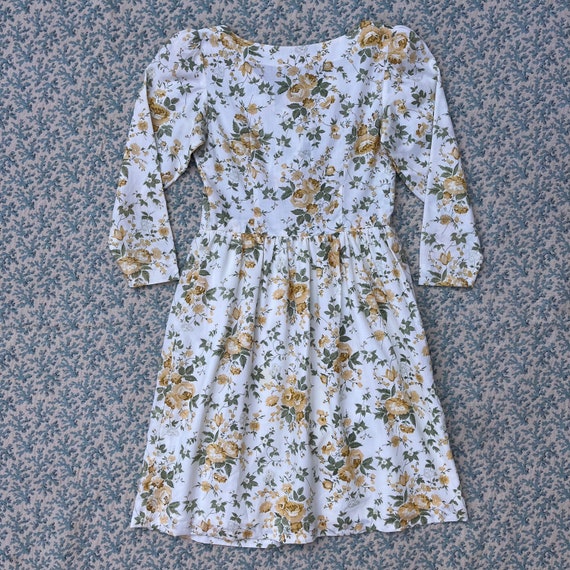 90s Handmade Laura Ashley Inspired Floral Dress - image 7