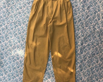 90s Mustard Yellow Pleated Slacks