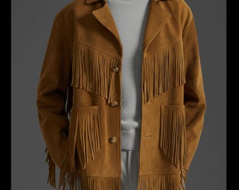 Fringe Suede Leather Western Jacket: Handmade Cowgirl Style