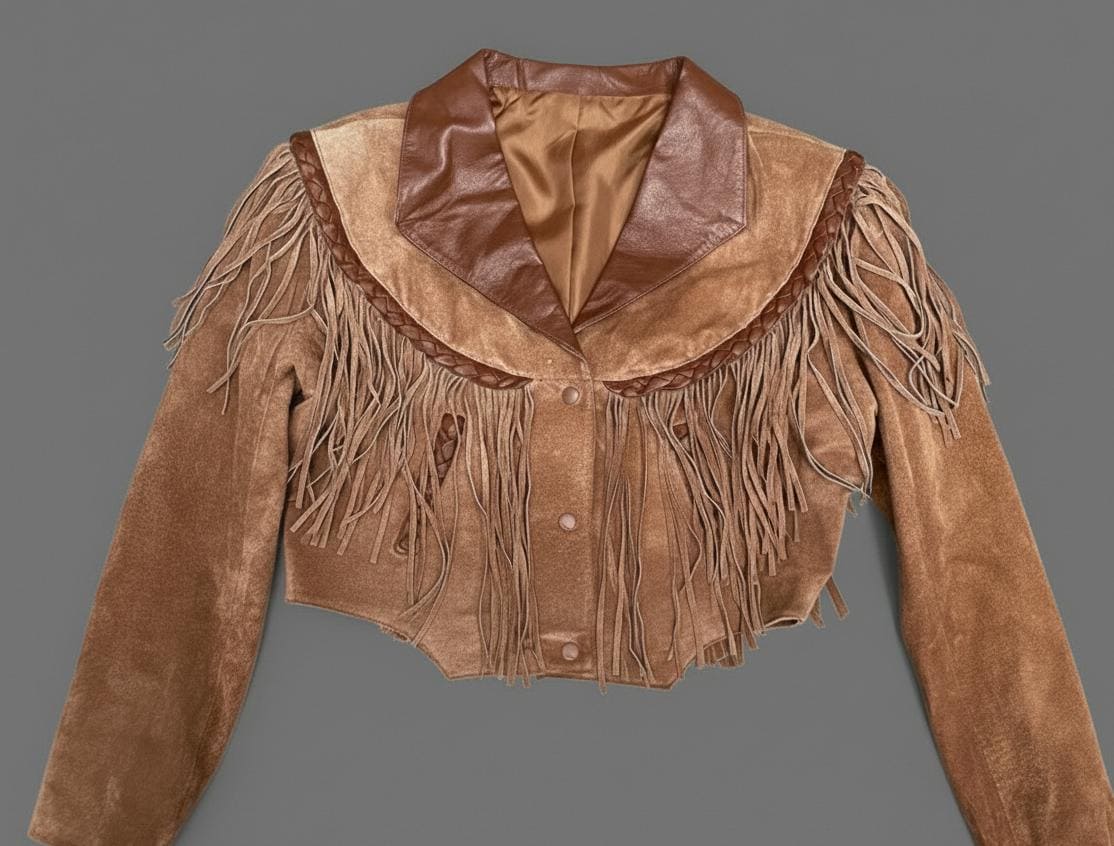 90s Fringe Suede Jacket - Etsy