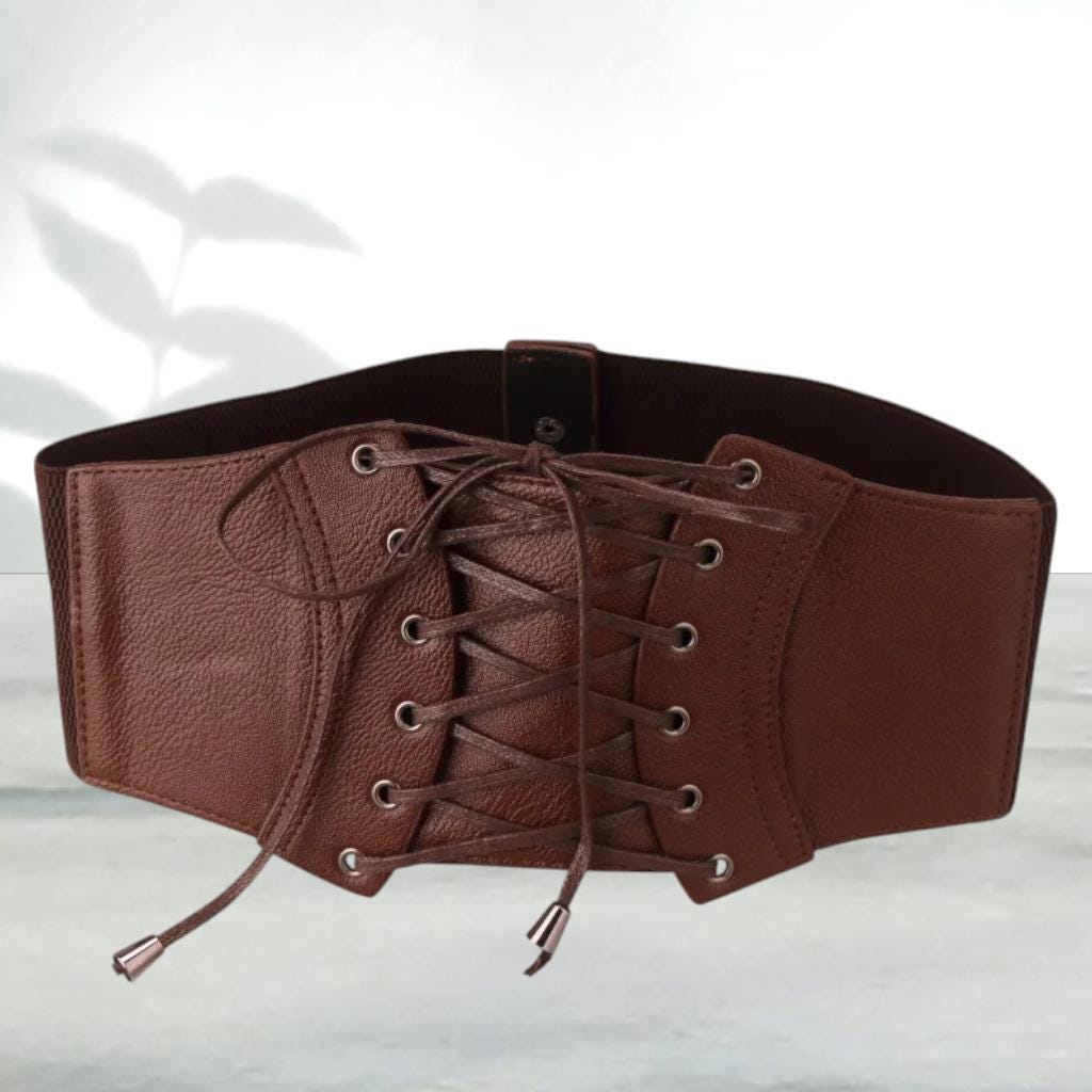 TOFBS Punk Cintura Corsetto Sottoseno in Pelle Petto Catena Catene del