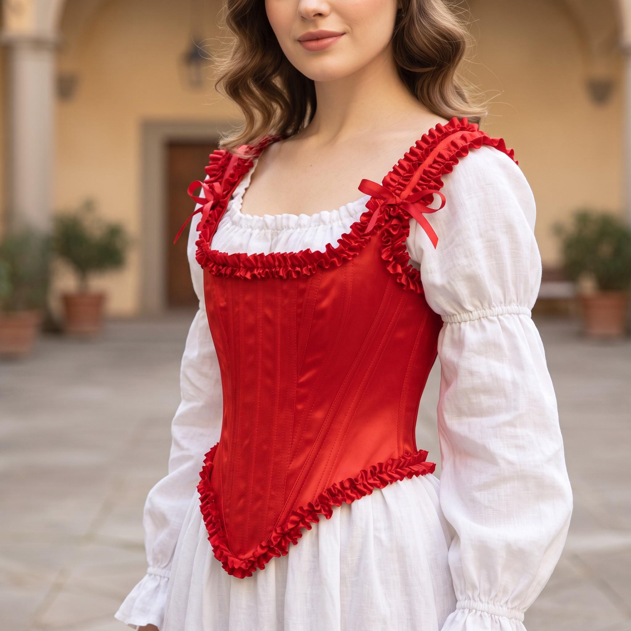Ruffled Corset Top - Etsy