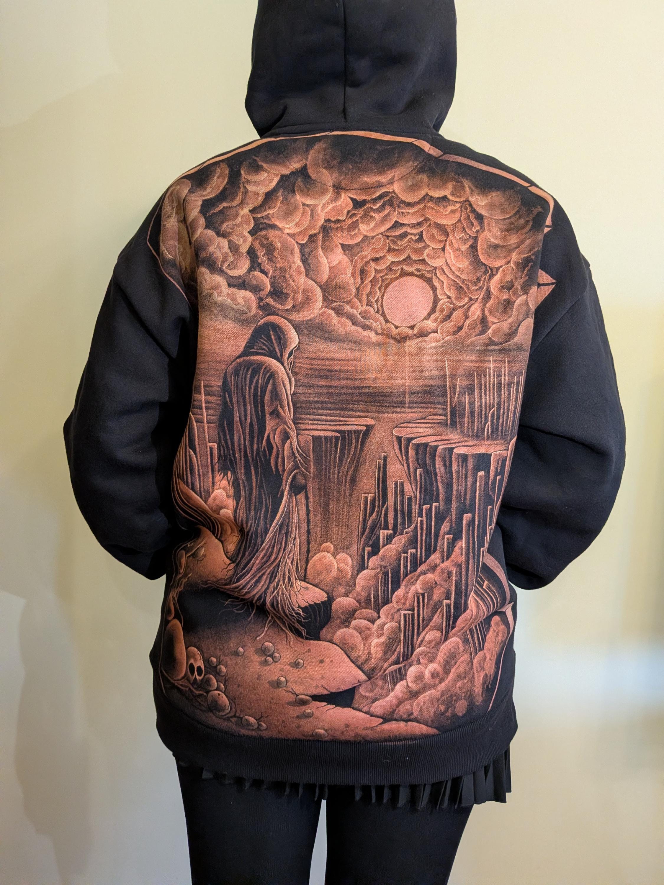 Bleach Hand Painted Hoodie - Etsy