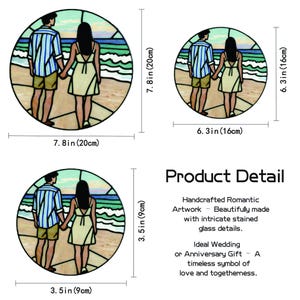 Custom Stained Glass Family Portrait, Personalized Suncatcher, Handcrafted Gift for Parents image 12