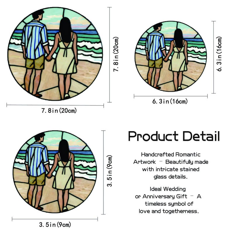 Custom Stained Glass Family Portrait, Personalized Suncatcher, Handcrafted Gift for Parents image 12