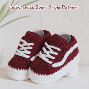 Baby Sport Shoes Crochet Pattern PDF, Unisex Baby Sneakers Booties DIY, Newborn Baby Shower Gift Idea, Easy Crochet Pattern for Beginners