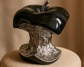 Escultura moderna de manzana – Estatua de cerámica – Decoración del hogar – Idea de regalo única – Decoración rústica – Art déco, arte abstracto, decoración – Regalos para el hogar