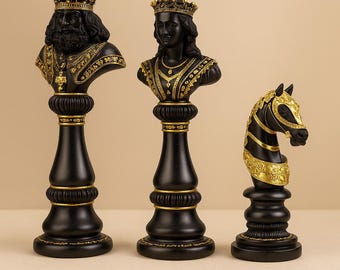 高級チェスの駒 – 彫像 – 装飾彫刻 – 室内装飾 – 装飾品 – ユニークなギフト – トレンドの抽象芸術 – アパートの装飾