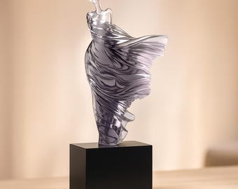 抽象的な踊る女性の彫刻 – モダンな樹脂製アートフィギュア – ホームデコレーション – 女性へのギフト – 抽象芸術 – アパートの装飾 – アールデコ – 彫像