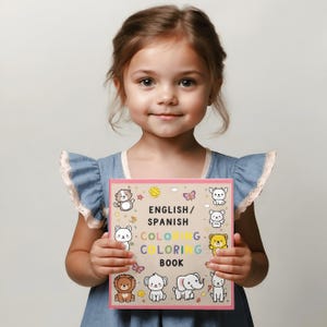 Animals Coloring Book in English and Spanish – Fun and Simple Bilingual PDF