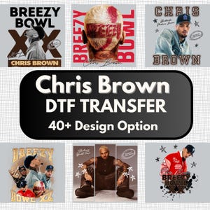 Chris Brown Stadium Tour Ready to Press, Breezy Bowl DTF Transfer, Chris Brown Signature Iron-On Decal for Shirt,  Breezy Bowl XX Tour