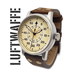 1940s-Style Pilot Watch Flieger Baumuster B – Lightweight Design, Swiss Quartz, Water-Resistant