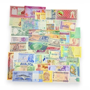 50 authentic banknotes from 50 different countries | Certificates
