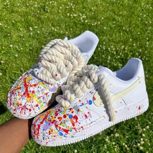 Nike Air Force 1 Custom Raimbow Splash Sneakers