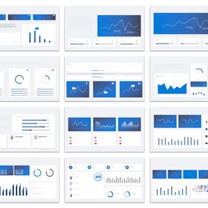 Blue Solution PowerPoint Infographics | Template for Powerpoint | PPT Template | Easy to Edit