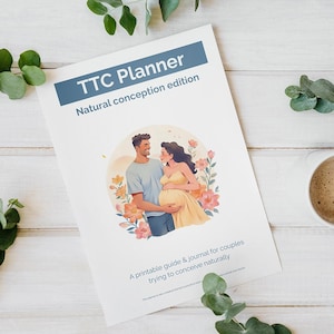 Trying to Conceive Journal – Natural Fertility Tracker | Printable TTC Planner PDF | Ovulation, Cycle, and Pregnancy Prep | Digital Download