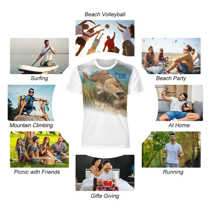 Snook Life™ - Redfish - Ice Silk Cooling Short Sleeve Men’s Shirt - Etsy