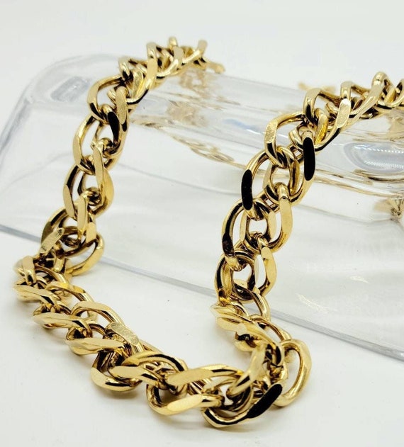 Givenchy Signed Chunky Curb Chain Necklace - image 1