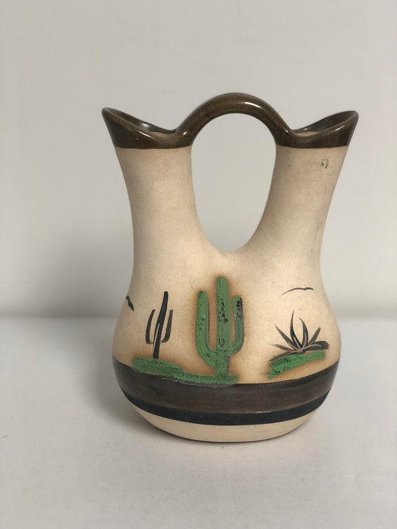 Betty Selby Desert Pottery Double Spouted Wedding Vase Etsy