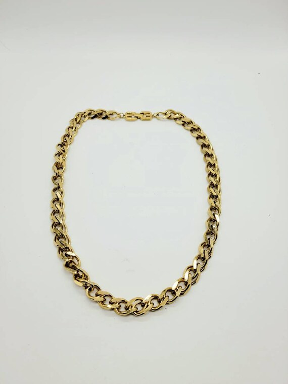 Givenchy Signed Chunky Curb Chain Necklace - image 2