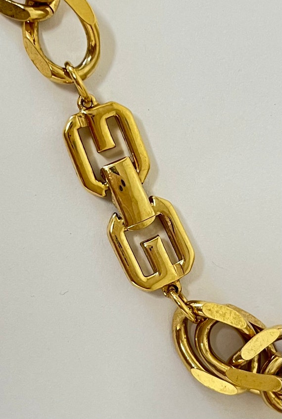 Givenchy Signed Chunky Curb Chain Necklace - image 5