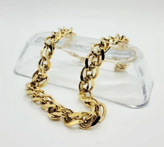 Givenchy Signed Chunky Curb Chain Necklace - image 6