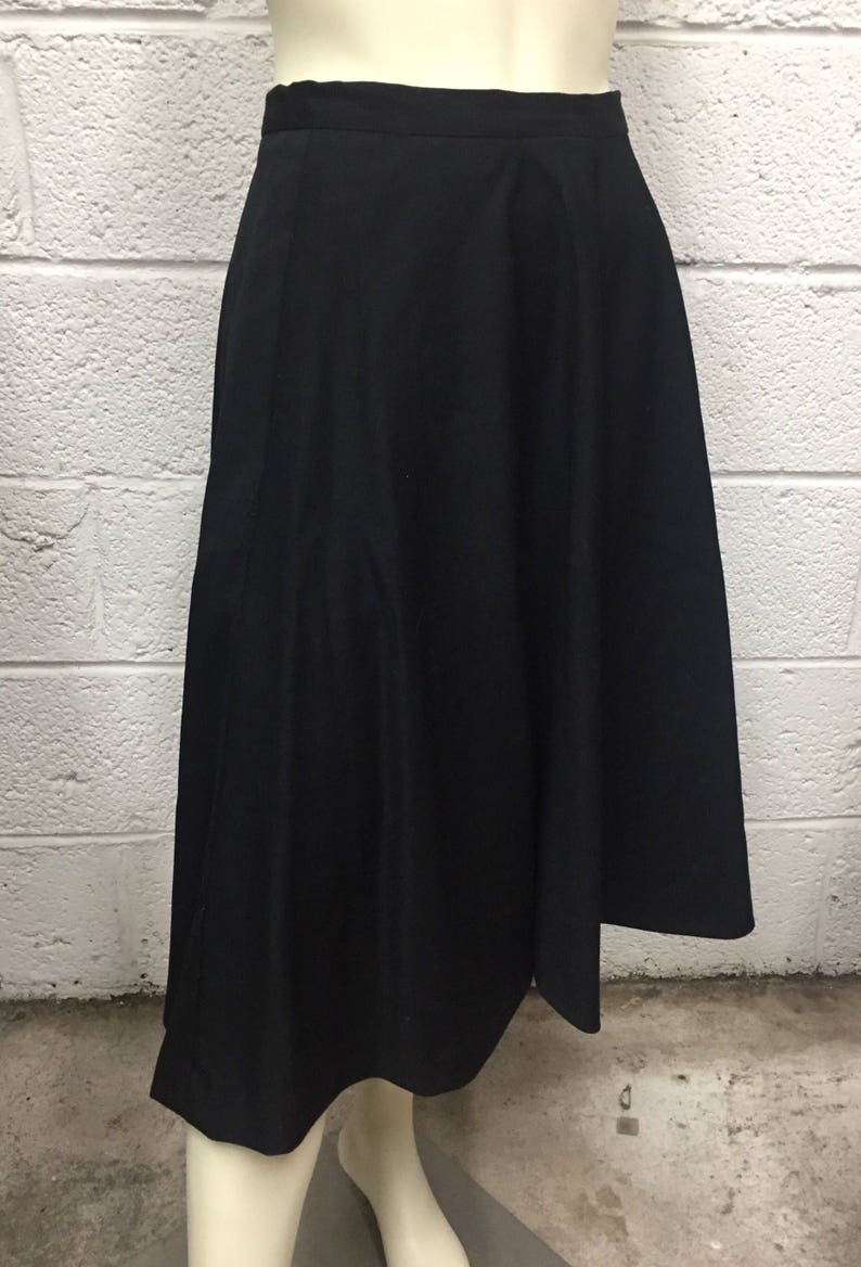 Gabardine Black Skirt Suit with Lamb\u2019s Wool Trim 1940s