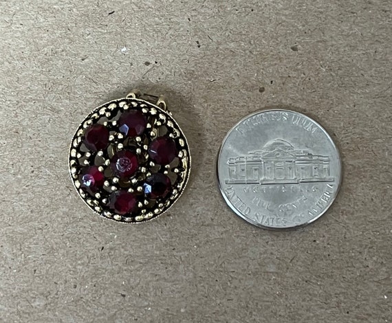 Weiss Signed Ruby Red Rhinestone Gold Tone Clip O… - image 10