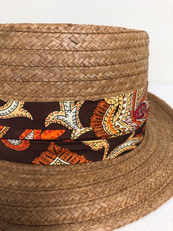 Knox Grabber Woven Straw Hat 1950s/60s