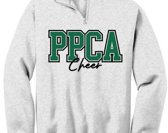Custom Quarter Zips / Cheer Pom Sweatshirt / Custom Team Apparel / Choose Your Own Team Colors / Cheer Camp Apparel / Pom Cheer Team Tops