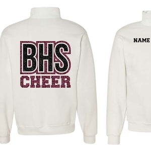 Custom Quarter Zips / Cheer Pom Sweatshirt / Custom Team Apparel / Choose Your Own Team Colors / Cheer Camp Apparel / Pom Cheer Team Tops